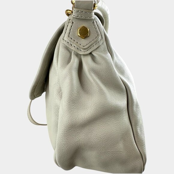 Marc by Jacobs Classic Q Lil Ukita Satchel Top Handle Bag Pebbled Leather Gray - Picture 6 of 14